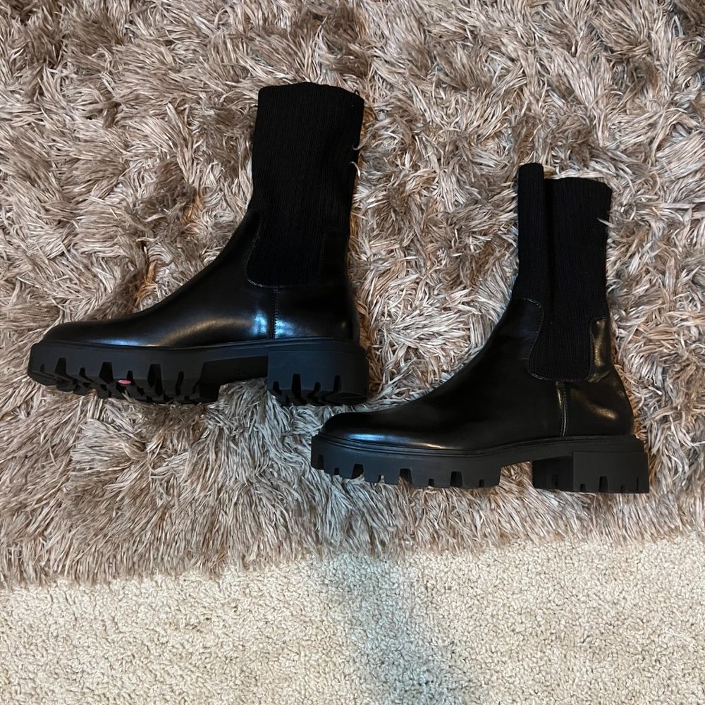 Zara Black Combat Boots